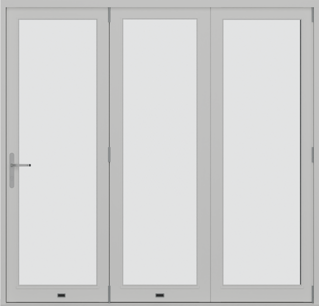 Vikdörr trä/Alu, 3-delad, utsida stängd