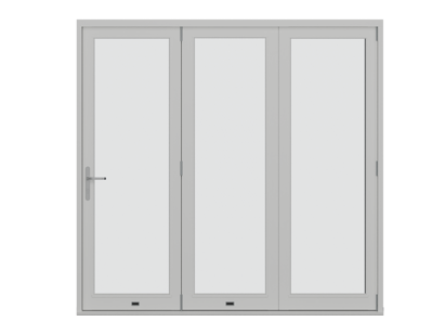 Vikdörr 3-delad trä, utsida stängd