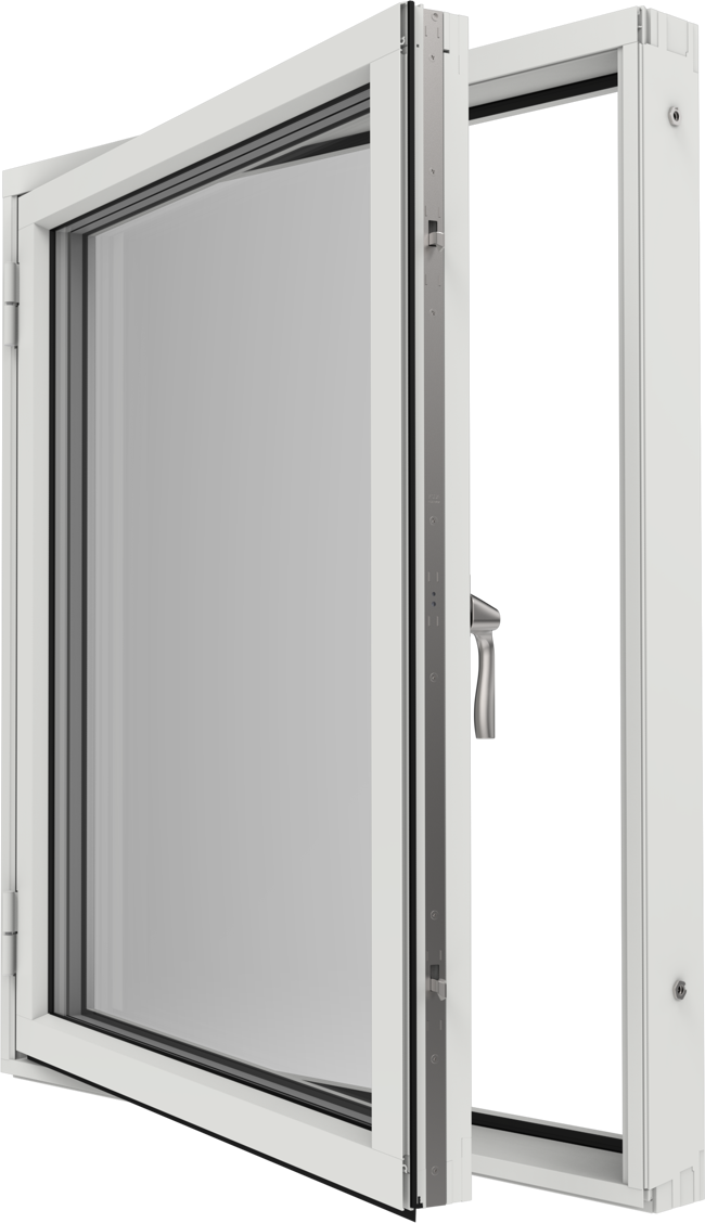Original Alu 100 och Precision, Sidhängt fönster utsida öppet