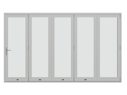 Vikdörr 5-delad, utsida stängd