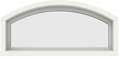 Retro Flexibel, fast fönster med välvd överkant och blindbåge insida
